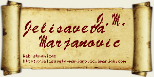 Jelisaveta Marjanović vizit kartica